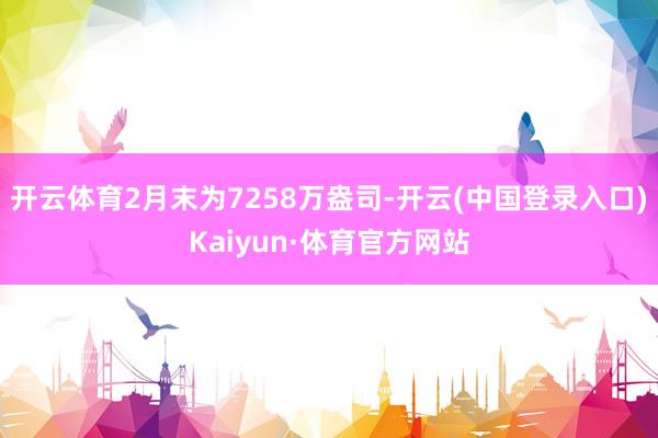 开云体育2月末为7258万盎司-开云(中国登录入口)Kaiyun·体育官方网站