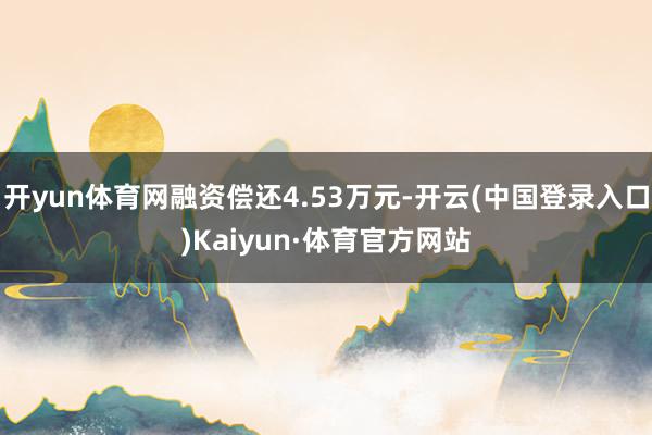 开yun体育网融资偿还4.53万元-开云(中国登录入口)Kaiyun·体育官方网站