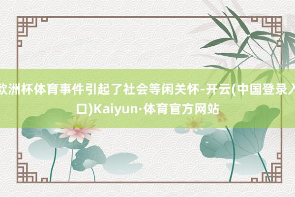 欧洲杯体育事件引起了社会等闲关怀-开云(中国登录入口)Kaiyun·体育官方网站