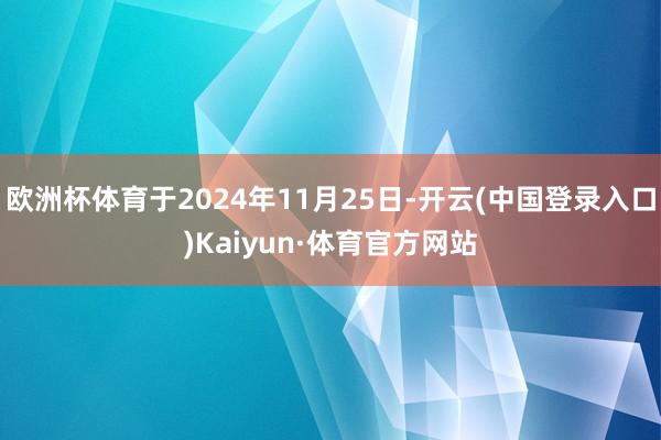 欧洲杯体育于2024年11月25日-开云(中国登录入口)Kaiyun·体育官方网站